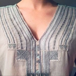 Geometric Embroidered Top